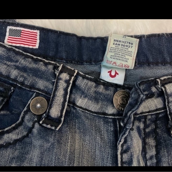 True Religion Dark Blue Ripped low rise Jeans - Picture 5 of 5